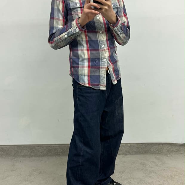 [S] 폴로 랄프로렌 앵커 패턴 플란넬 체크 셔츠