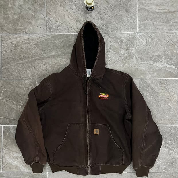 (XL) 칼하트 후드 덕 액티브 자켓 J25 DKB 다크브라운