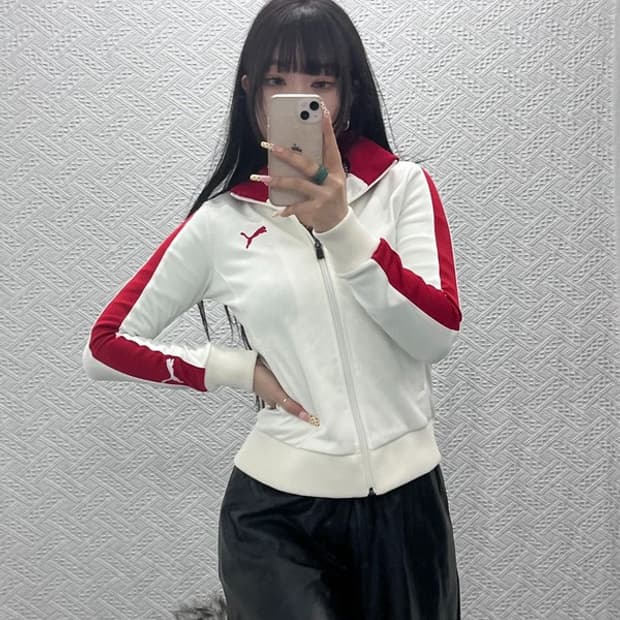 푸마 레트로 Y2K 로고플레이 슬림 져지 집업 S C09903