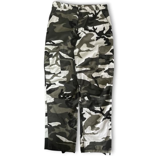 (31) 오리지널 빈티지 그레이 카모 밀리터리 카고팬츠