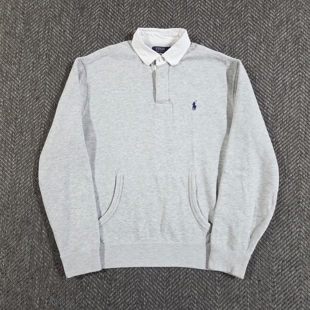 신형 QR 폴로 랄프로렌 포니 스웻셔츠 그레이 럭비 맨투맨
