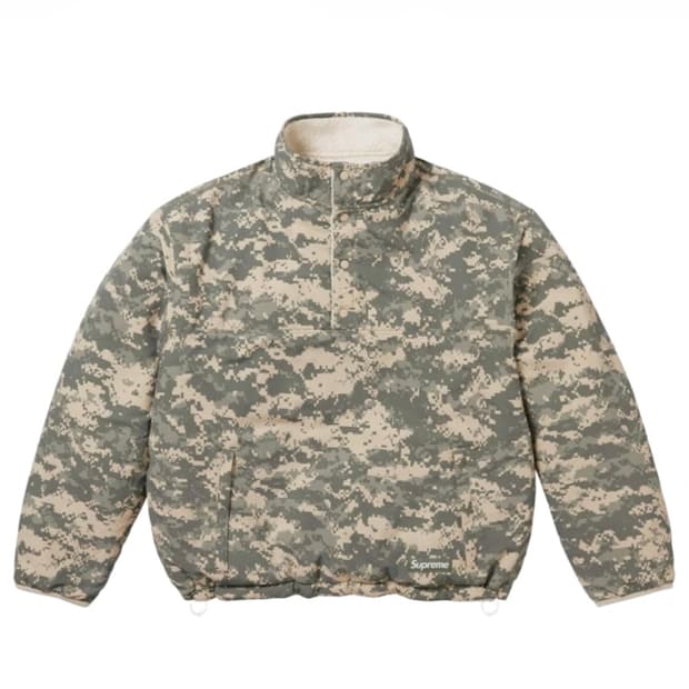 L) 슈프림 폴라텍 셔링 리버시블 풀오버 내츄럴 23fw