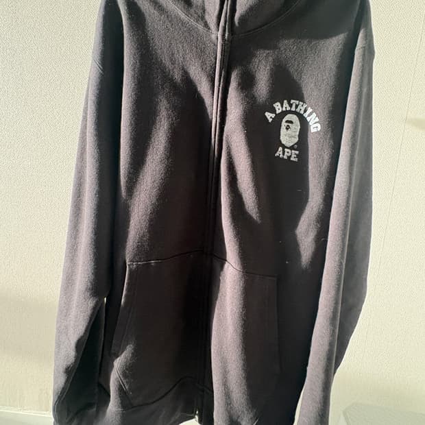 배이프 오버 프린팅 후드 집업