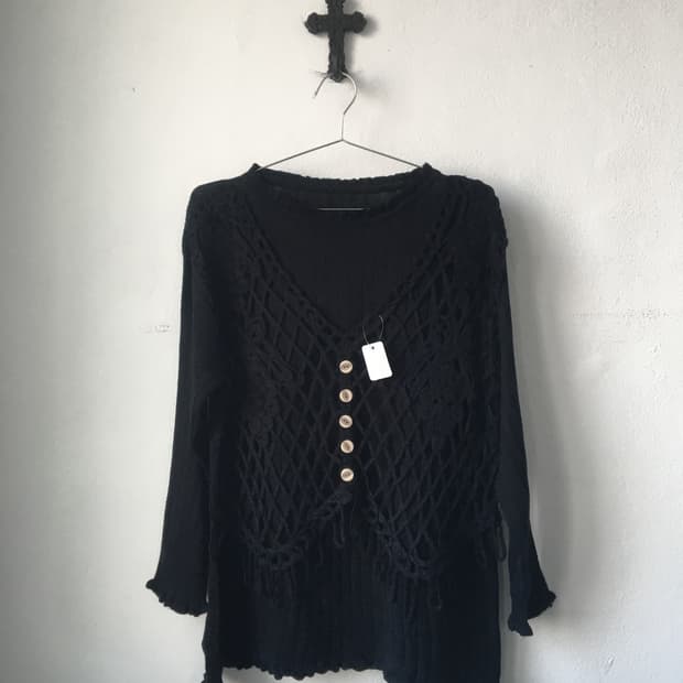 Crochet layered knit