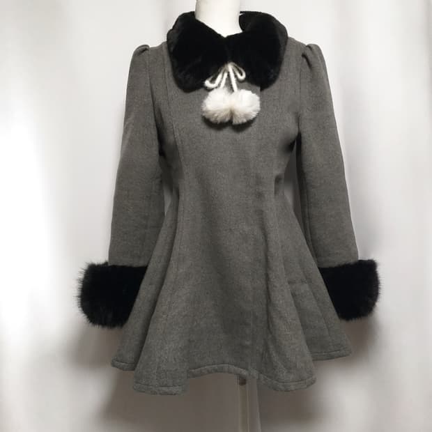 빈티지 플레어 원피스 퍼코트 달천 대장 히메갸루 양산형지뢰계 핀터깔 일브