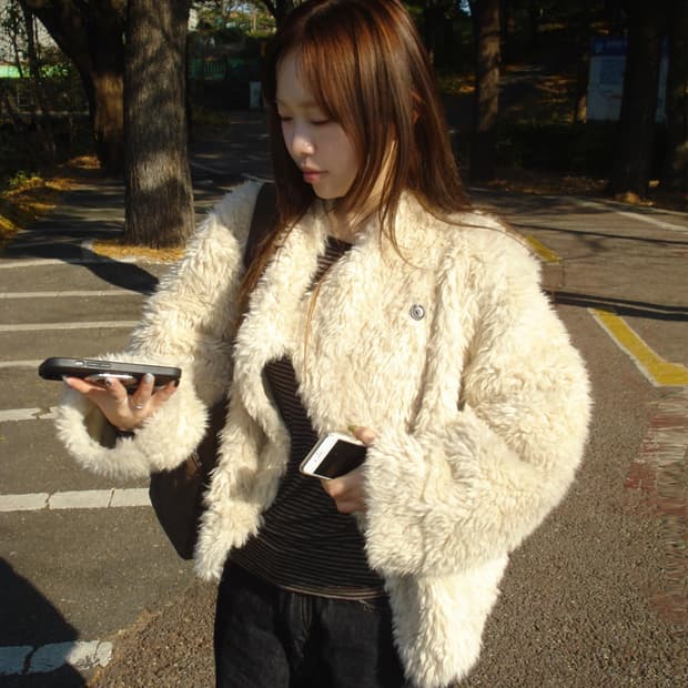 아워캐비넷 sheep fur jacket 퍼자켓
