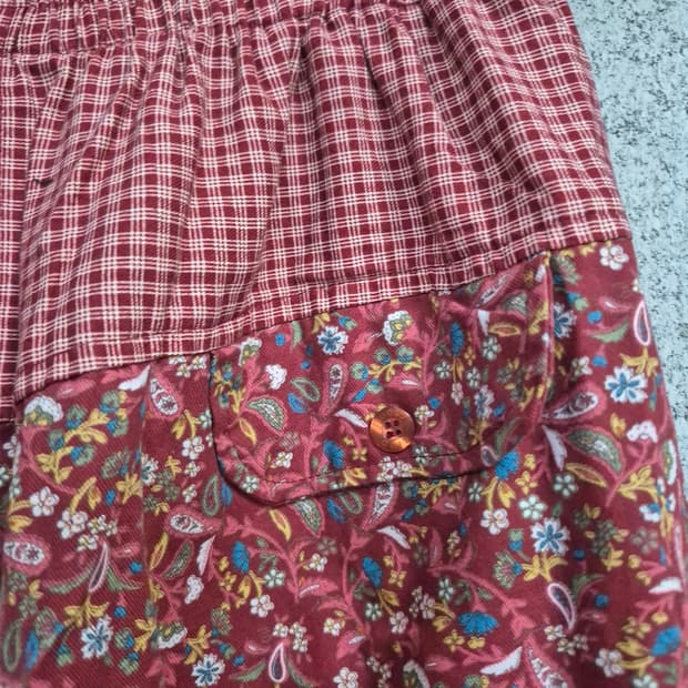 빈티지 하구미룩 모리걸 플라워 스커트