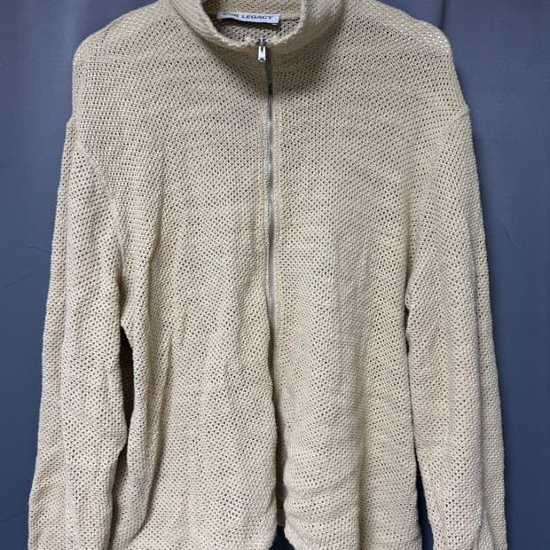 [48] 아워레가시 22ss 슈렁큰 풀 집 폴로 로프 위브 베이지