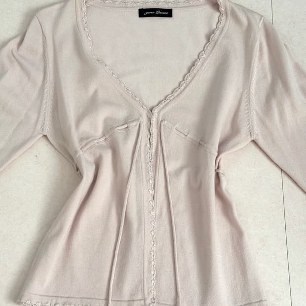 베이비 핑크 레이스 가디건 Babypink Lace Cardigan