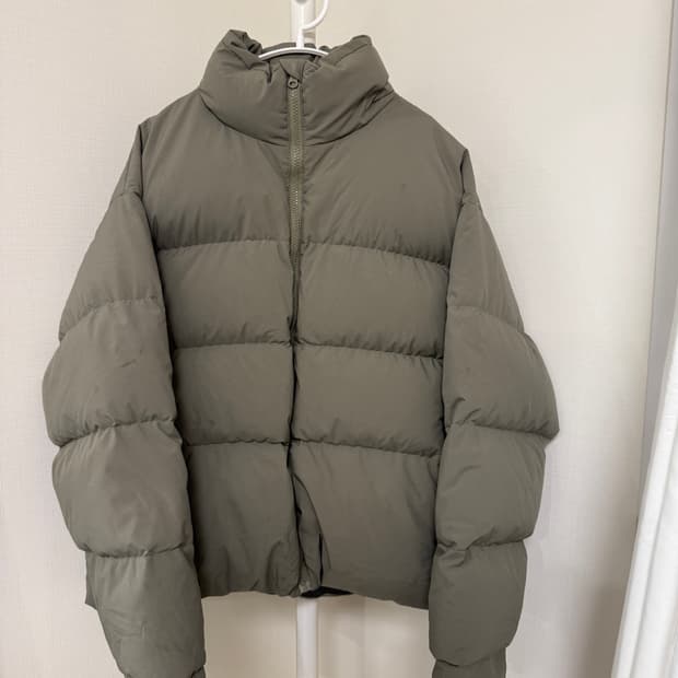라퍼지스토어 숏패딩 오리털 100% S 카키 남여공용 덕다운