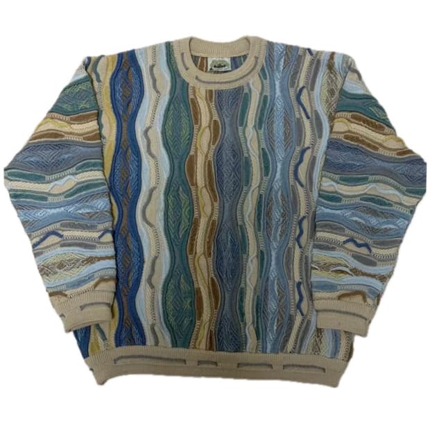 쿠지st 빈티지 케이블 니트 스웨터