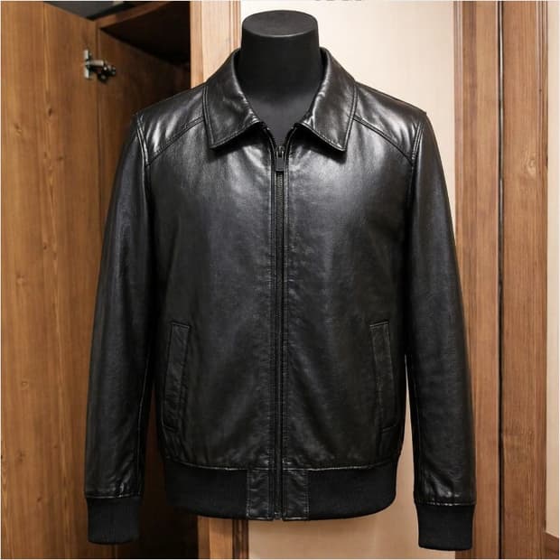 95 100 / ZARA / 프리미엄 양가죽 블루종자켓/404-05