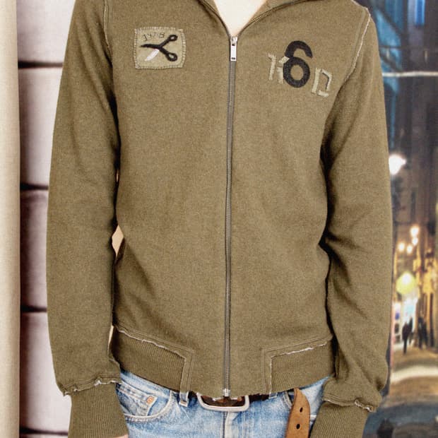 Wool Zip-up Knit Jacket