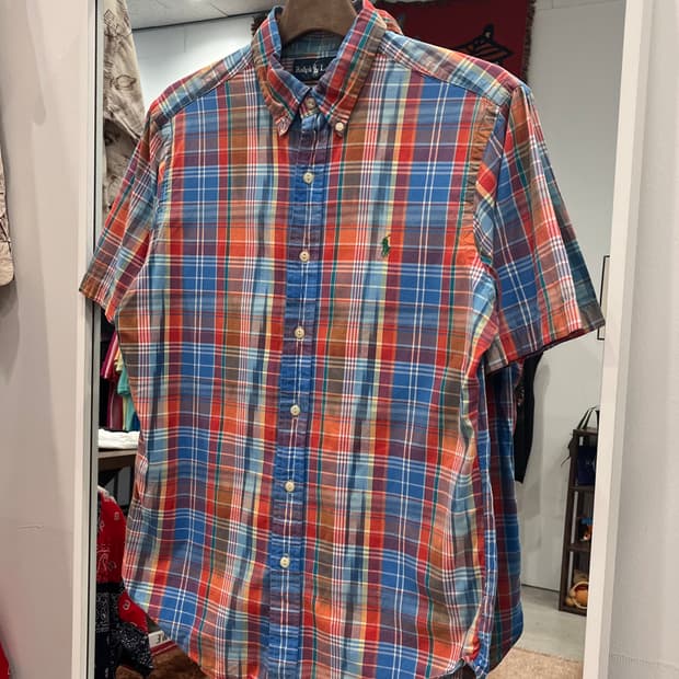 Polo RL 폴로 랄프로렌 CLASSIC FIT 체크 반팔 셔츠