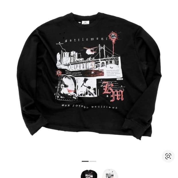 엠제이디 x 코인 서울 325 슬리브 티셔츠 블랙