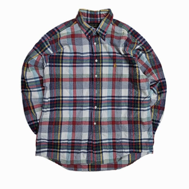 [105] 00s 빈폴 진스  멀티 컬러 체크 버튼다운 셔츠