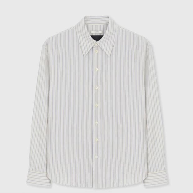 타일레 VOILE BLANCHE COMO SHIRT SALT STRIPE