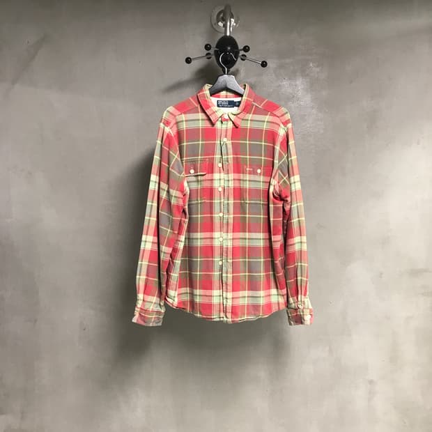 폴로 랄프로렌 누빔 체크 셔츠 L