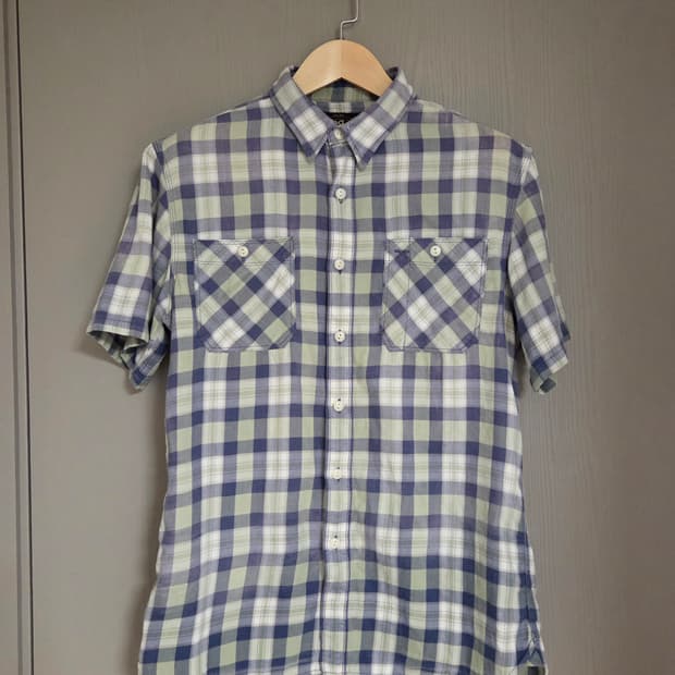 RRL 더블알엘 체크 반팔 셔츠 M