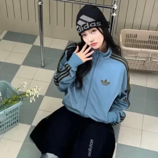 아디다스 구파이어버드져지 하늘x뮤트 카키 L