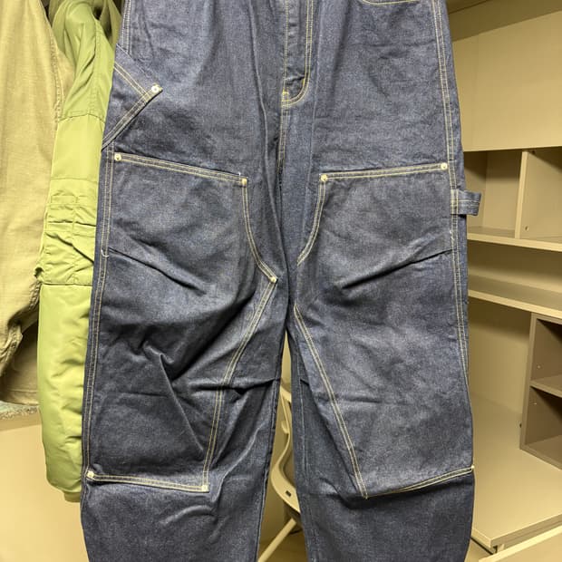 [1] 9999아카이브 더블니 데님 팬츠 인디고 블루