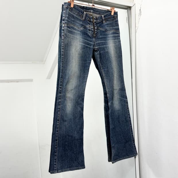 히스테릭 글래머 킨키 부츠컷 데님 팬츠