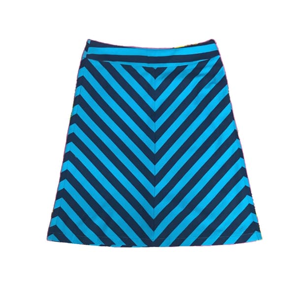 Vintage Ocean Blue Striped Skirt