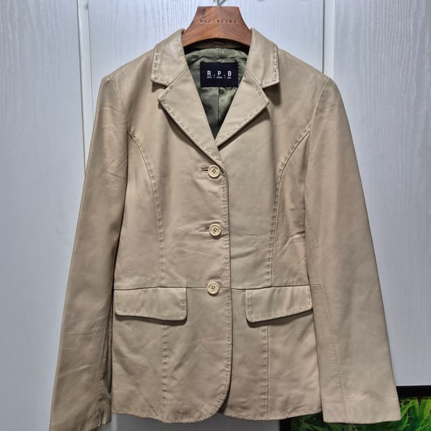 R.P.B 일본빈티지 베이지 양가죽 자켓