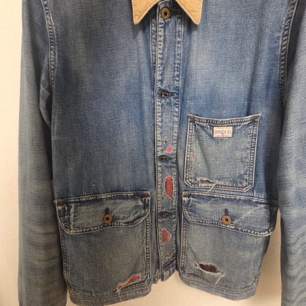 급처)rrl 23FW 리페어드 캠튼데님 자켓더블알엘 라지