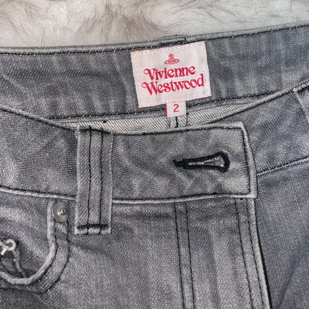 비비안웨스트우스 흑청 스커트 치마 레드라벨