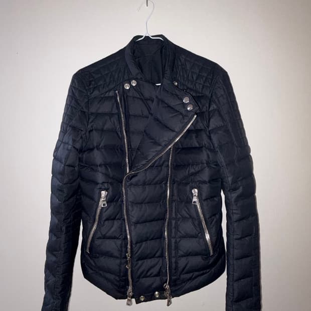 발망패딩 바이커 자켓