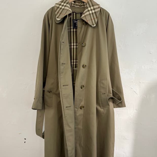 Burberry 버버리 카키베이지 카라커버 코트