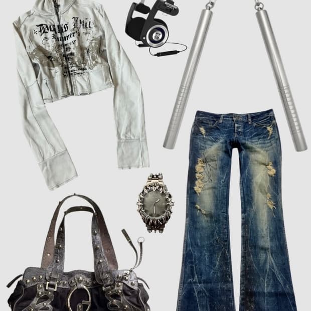 Salvage Crop Grunge Detail Zipup