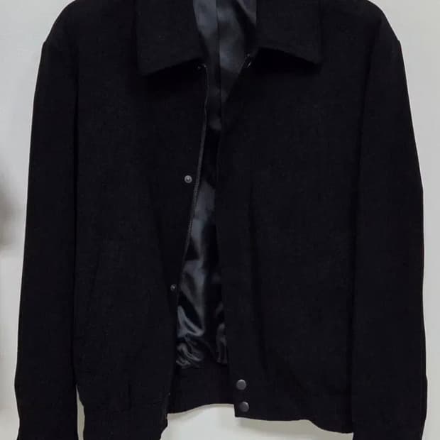 무탠다드 14W 코듀로이 미니멀 블루종 재킷 (블랙)