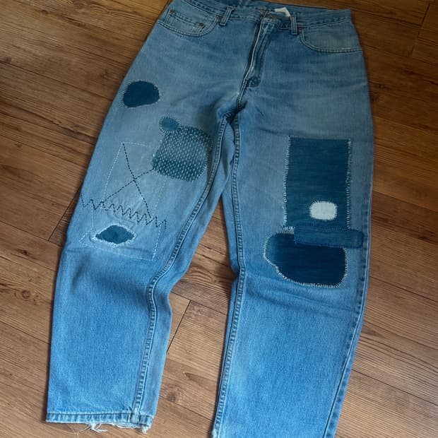 90s CANADA 리바이스 560 패치워크 34/30