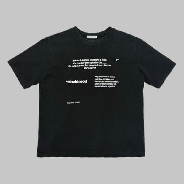 미세키서울 Miseki typography short sleeves
