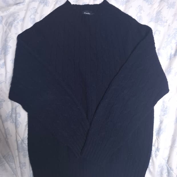 드레익스 셔틀랜드 울 케이블 니트 L