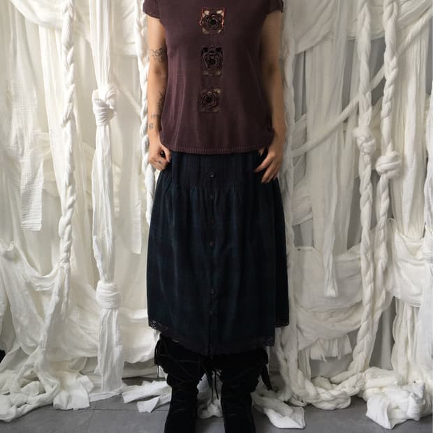 Punching point knitted top