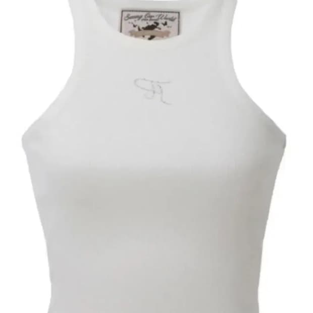 쓰리타임즈 쥬얼나시 탱크탑 화이트 s