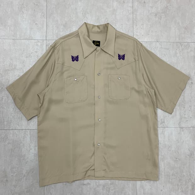 니들즈 베이지 반팔 셔츠 #642