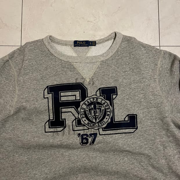 폴로 랄프로렌 신형 RL 그레이 스웻셔츠 xl