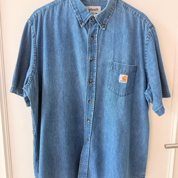 칼하트 WIP(CARHARTT WIP) 스톤 블리치드 데님 반팔