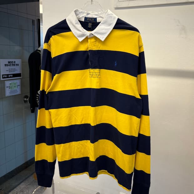 Polo yellow stripe collar T