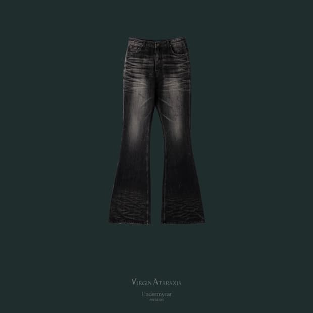 언더마이카 24FW WRINKLED WASHED FLARE JEANS 
