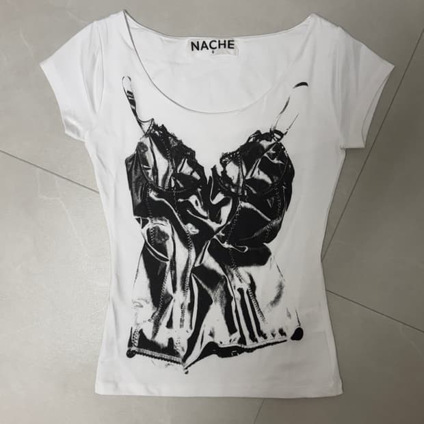 나체 SLIP X-RAY PRINTED T-SHIRT IVORY