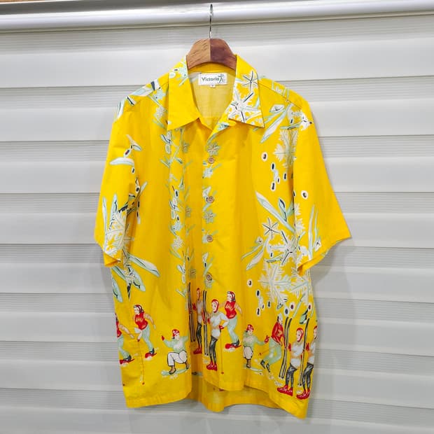 JAPAN 빈티지 Victoria 하와이안 셔츠- 프리사이즈