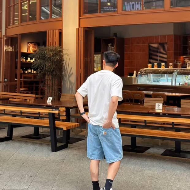 칼하트윕 브랜던 데님 쇼츠