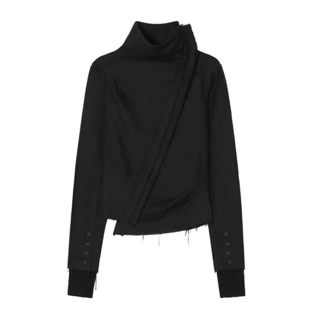 Asym Scarf Jacket black