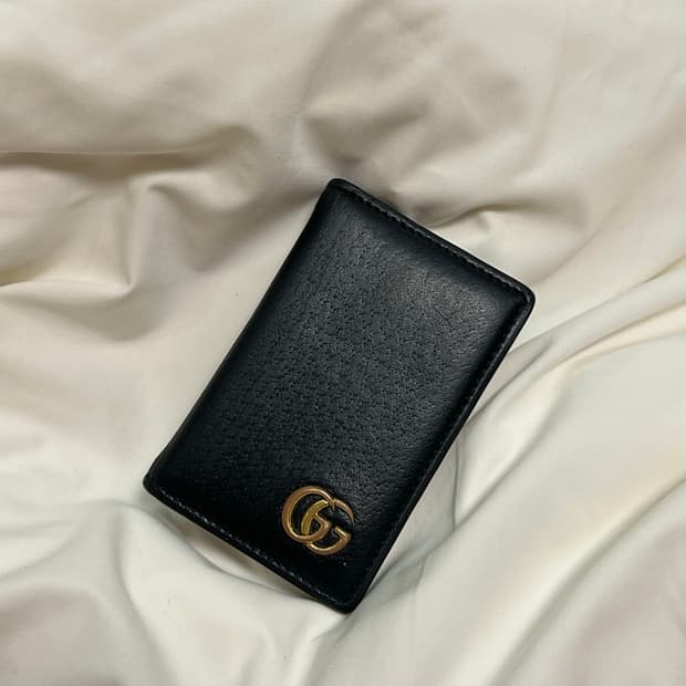 구찌 GG 마몽 블랙 카드지갑 