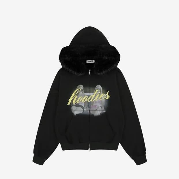 그레일즈 퍼 집업 후디